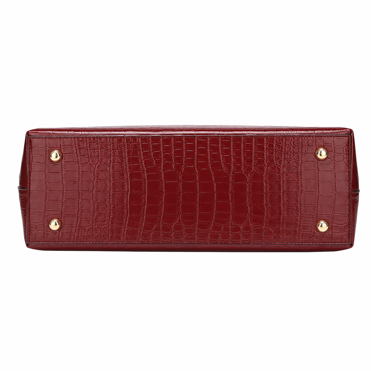 Bagmo Women's Burgundy Faux Leather Satchel Tote Handbag