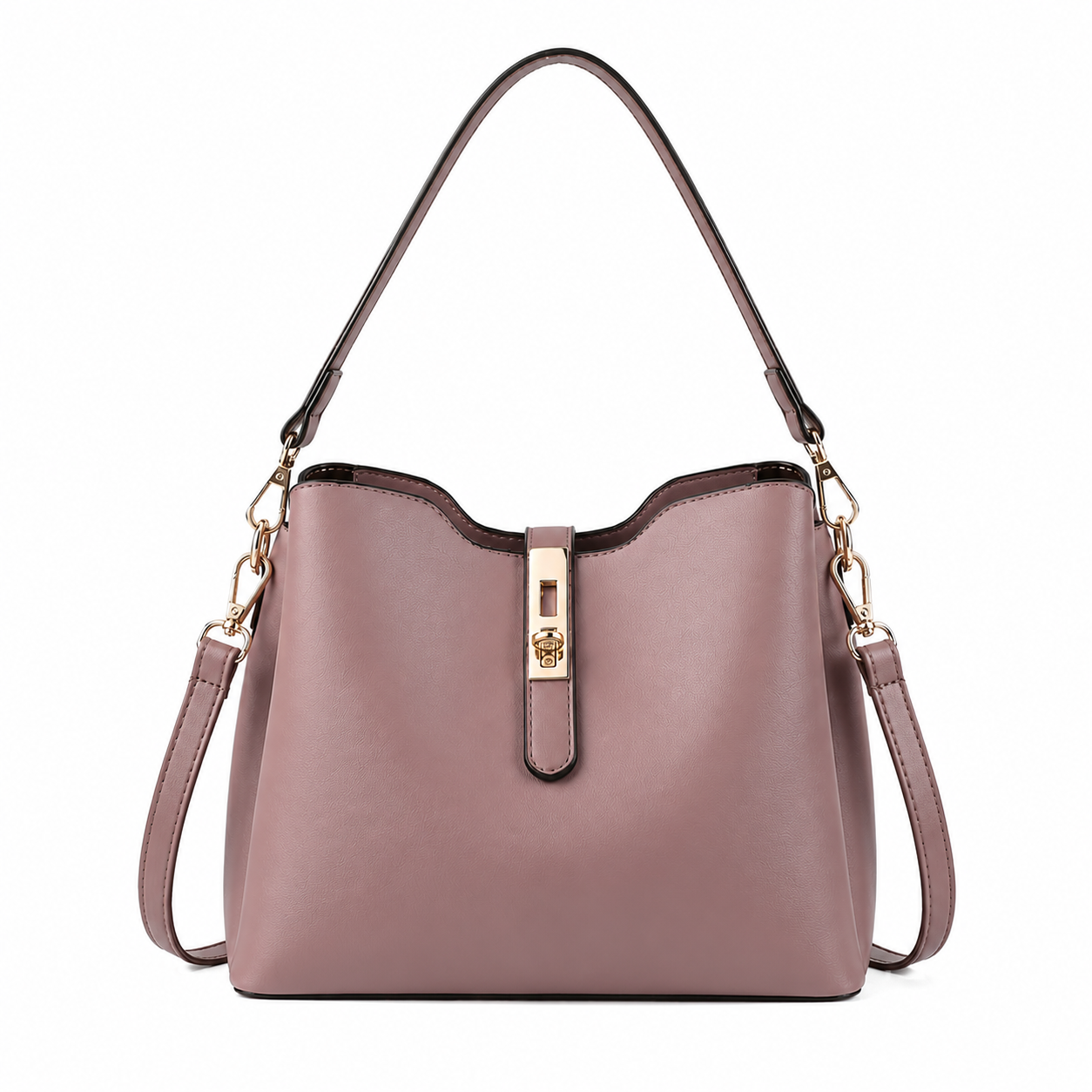 Bagmo Women's Dusty Mauve Top Handle Shoulder Bag