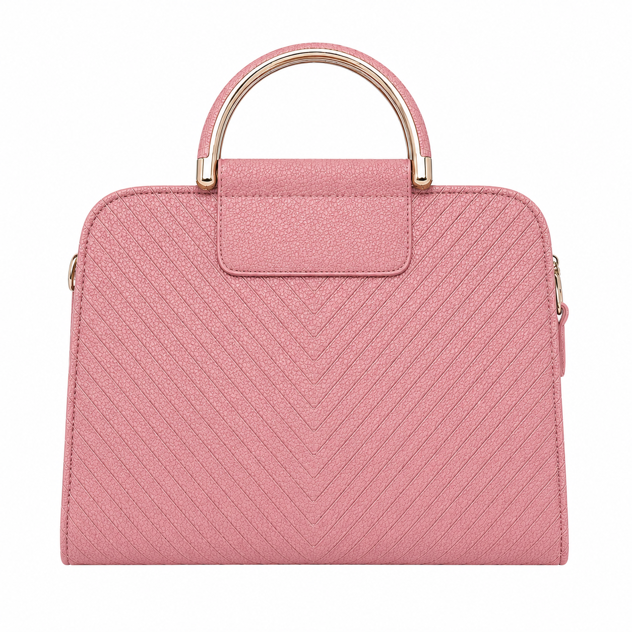 Bagmo Women's Pink Structured Satchel Handbag