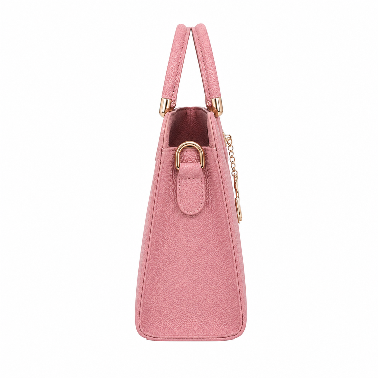 Bagmo Women's Pink Structured Satchel Handbag
